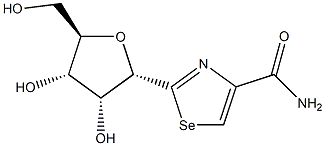 2-(α-D-Ribofuranosyl)-4-selenazolecarboxamide 구조식 이미지
