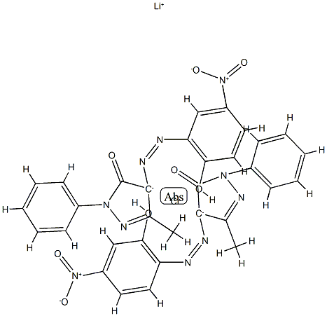 lithium [2,4-dihydro-4-[(2-hydroxy-4-nitrophenyl)azo]-5-methyl-2-phenyl-3H-pyrazol-3-onato(2-)][2,4-dihydro-4-[(2-hydroxy-5-nitrophenyl)azo]-5-methyl-2-phenyl-3H-pyrazol-3-onato(2-)]chromate(1-) Structure