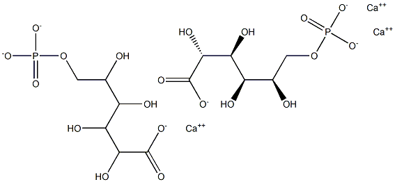 d-Gluconic acid, 6-(dihydrogen phosphate), calcium salt (2:3) Structure