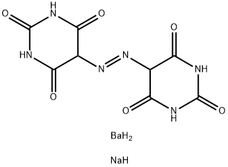 5,5'-azodibarbituric acid, barium sodium salt Structure