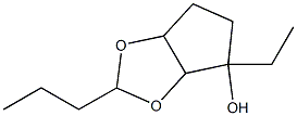 4H-Cyclopenta-1,3-dioxol-4-ol,4-ethyltetrahydro-2-propyl-(9CI) Structure