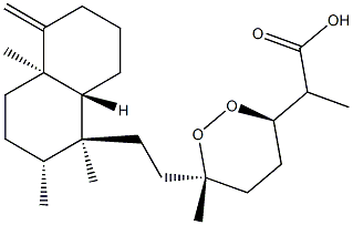 (3S,6S,αR)-6-[2-[(1S,8aβ)-Decahydro-1,2α,4aα-trimethyl-5-methylenenaphthalen-1β-yl]ethyl]-α,6-dimethyl-1,2-dioxane-3-acetic acid 구조식 이미지