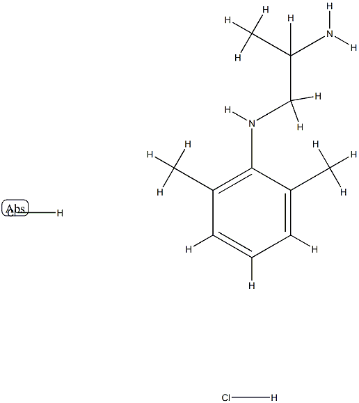 1,2-Propanediamine, N(sup 1)-(2,6-dimethylphenyl)-, dihydrochloride Structure