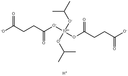 dihydrogen bis[succinato(2-)-O]bis(propan-2-olato)titanate(2-) Structure