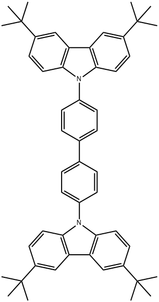4,4′-Bis(3,6-di-tert-butyl-9H-carbazol-9-yl)-1,1′-biphenyl Structure
