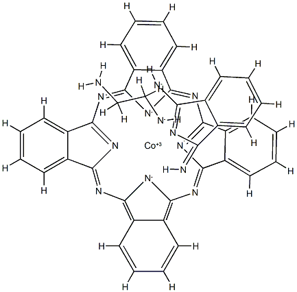 (ethylenediamine-N)(1-imino-1H-isoindol-3-aminato-N2)[29H,31H-phthalocyaninato-N29,N30,N31,N32]cobalt Structure