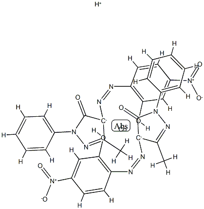 hydrogen bis[2,4-dihydro-4-[(2-hydroxy-4-nitrophenyl)azo]-5-methyl-2-phenyl-3H-pyrazol-3-onato(2-)]cobaltate(1-) Structure