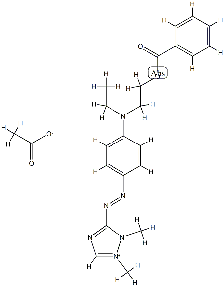 3(or5)-[[4-[[2-(benzoyloxy)ethyl]ethylamino]phenyl]azo]-1,2(or1,4)-dimethyl-1H-1,2,4-triazolium acetate  Structure