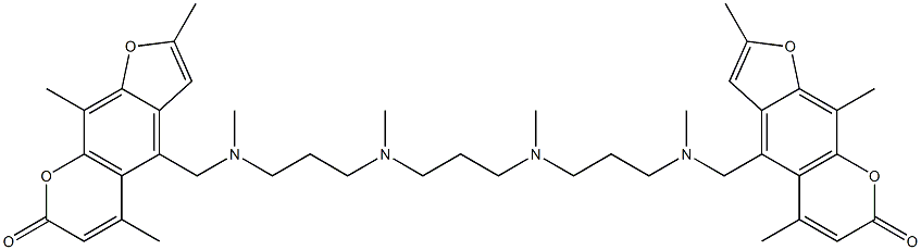 1,15-bis(4'-trioxsalen)-2,6,10,14-tetramethyl-2,6,10,14-tetrazapentadecane 구조식 이미지