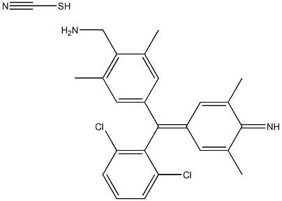 thiocyanic acid, compound with [4-[(2,6-dichlorophenyl)(4-imino-3,5-dimethyl-2,5-cyclohexadien-1-ylidene)methyl]-2,6-dimethyl]benzylamine (1:1) Structure