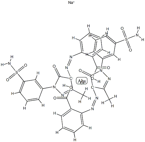 sodium bis[2-[[4,5-dihydro-3-methyl-5-oxo-1-(3-sulphamoylphenyl)-1H-pyrazol-4-yl]azo]benzoato(2-)]chromate(1-) Structure