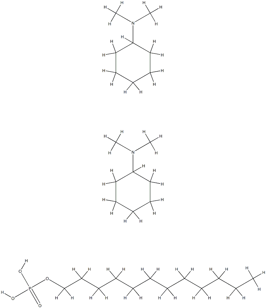 dodecyl dihydrogen phosphate, compound with N,N-dimethylcyclohexylamine (1:2) Structure