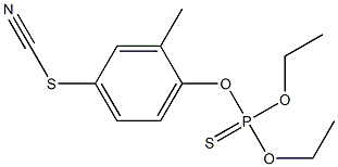 디에톡시-(2-메틸-4-티오시아네이토-페녹시)-술파닐리덴-포스포란 구조식 이미지
