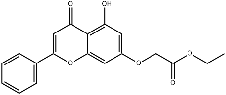 ethyl 2-[(5-hydroxy-4-oxo-2-phenyl-4H-chromen-7-yl)oxy]acetate 구조식 이미지