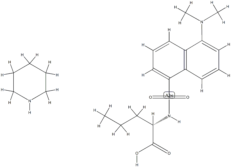 N-[[5-(dimethylamino)-1-naphthyl]sulphonyl]-L-norvaline, compound with piperidine (1:1) Structure