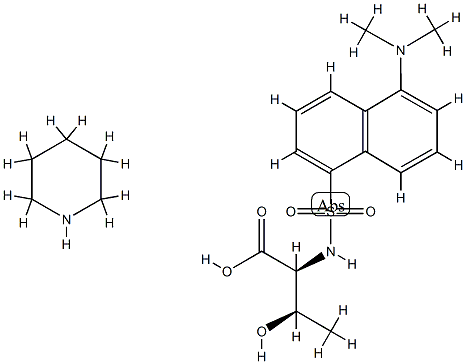 N-[[5-(dimethylamino)-1-naphthyl]sulphonyl]-DL-threonine, compound with piperidine (1:1) Structure