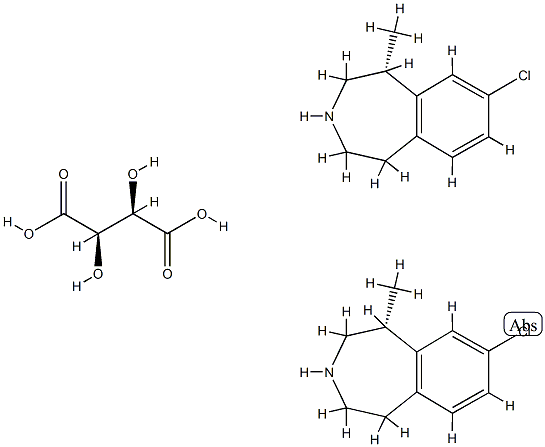 Lorcaserin-L-tartrate (2:1) Structure