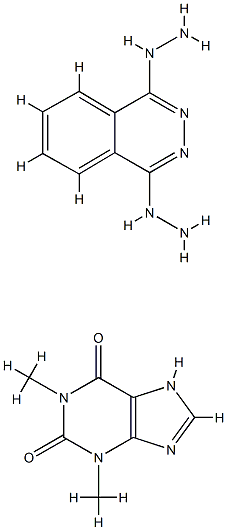 2,3-dihydrophthalazine-1,4-dione dihydrazone, compound with 3,7-dihydro-1,3-dimethyl-1H-purine-2,6-dione (1:1) Structure