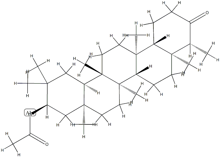 21-acetoxyfriedelan-3-one Structure