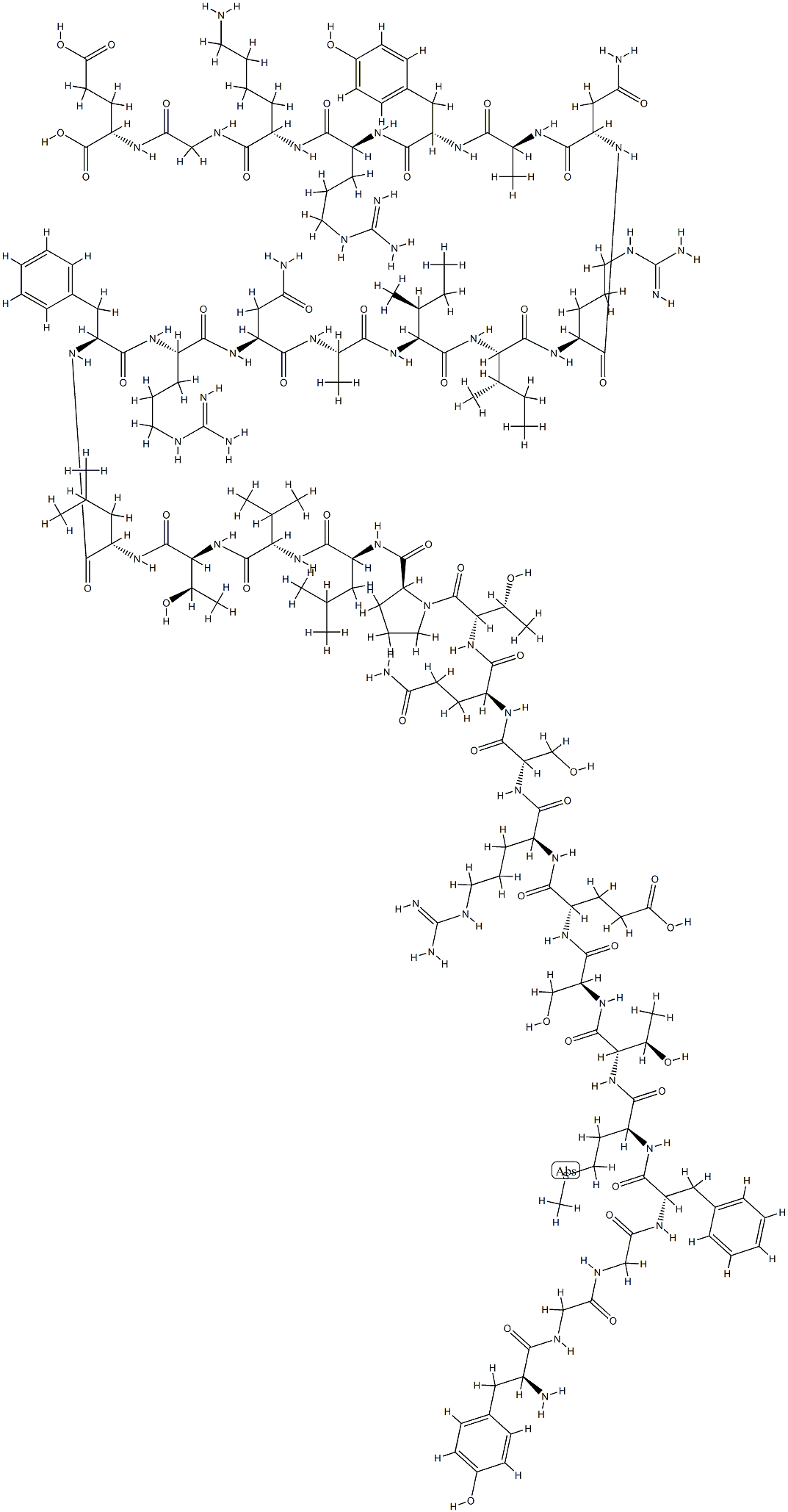 베타-엔돌핀,Arg(9,19,24,28,29)- 구조식 이미지