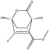 2-Oxabicyclo[2.2.2]oct-7-ene-5-carboxylicacid,7-fluoro-3-oxo-,methylester,(1R,4S,5S)-rel-(9CI) 구조식 이미지