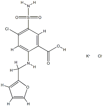 potassium 4-chloro-2-(2-furylmethylamino)-5-sulfamoyl-benzoic acid chl oride Structure