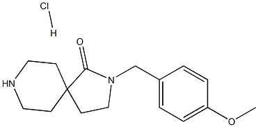 2,8-Diazaspiro[4.5]decan-1-one, 2-[(4-methoxyphenyl)methyl]-, hydrochloride (1:1) 구조식 이미지