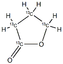 γ-부티로락톤-13C4 구조식 이미지