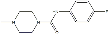 N-(4-fluorophenyl)-4-methyl-1-piperazinecarboxamide 구조식 이미지