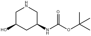 tert-butyl rac-[(3S,5R)-5-hydroxy-3-piperidinyl]carbamate 구조식 이미지