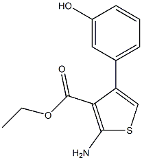 Ethyl-2-amino-4-(3-hydroxyphenyl)thiophene-3-carboxylate 구조식 이미지