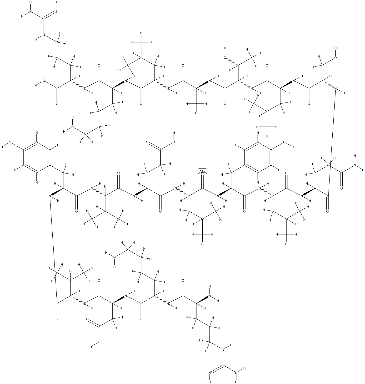 thymopoietin II octadecapeptide (32-49) 구조식 이미지