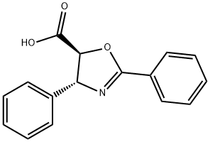 4R,5S)-2,4-diphenyl-4,5-dihydrooxazole-5-carboxylic acid Structure