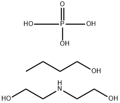 Phosphoric acid, butyl ester, compd. with 2,2'-iminobis[ethanol] Structure