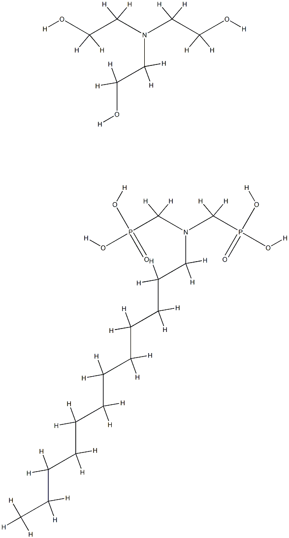 [(dodecylimino)bis(methylene)]bisphosphonic acid, compound with 2,2',2''-nitrilotris[ethanol] (1:1) Structure