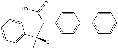 알파-(1-히드록시-1-페닐에틸)-비페닐아세트산,(R',R')-DL- 구조식 이미지