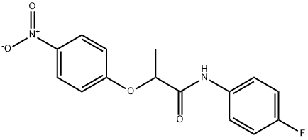 N-(4-fluorophenyl)-2-(4-nitrophenoxy)propanamide Structure