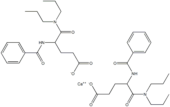 calcium (±)-bis[4-(benzoylamino)-5-(dipropylamino)-5-oxovalerate] Structure