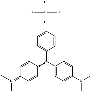 dimethyl[4-[[4-(dimethylamino)phenyl]benzylidene]-2,5-cyclohexadien-1-ylidene]ammonium sulphate (2:1) Structure