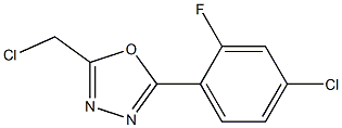 2-(4-chloro-2-fluorophenyl)-5-(chloromethyl)-1,3,4-oxadiazole Structure