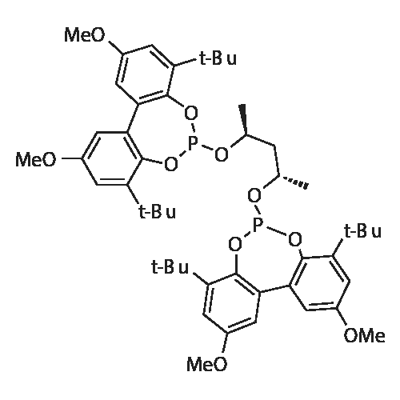 (-)-6,6'-{[(1S,3S)-1,3-Dimethyl-1,3-propanediyl]bis(oxy)}bis[4,8-bis(t-butyl)-2,10-dimethoxy-bibenzo[d,f][1,3,2]dioxaphosphepin],min.95%(S,S)-Chiraphite Structure