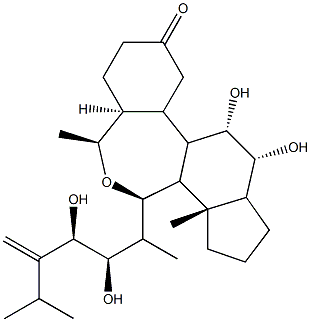 (22R,23R)-2α,3α,22,23-Tetrahydroxy-B-homo-7-oxa-5α-ergost-24(28)-en-6-one Structure