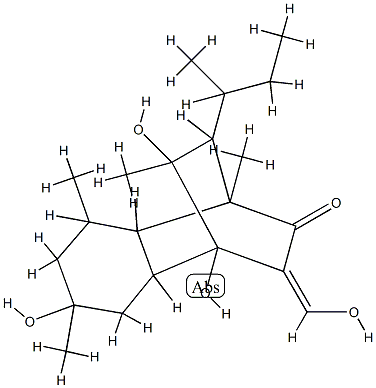 (1R,3Z,4S,4aα,6R,8aβ,9S,10R)-3,4,4a,5,6,7,8,8a-Octahydro-4,6,9-trihydroxy-3-(hydroxymethylene)-1,6,8β,9-tetramethyl-10-[(R)-1-methylpropyl]-1,4-ethanonaphthalen-2(1H)-one Structure