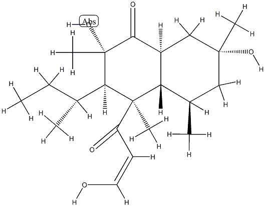 (2S,3R,4R,4aα,8aβ)-3,4,4a,5,6,7,8,8a-Octahydro-2β,7β-dihydroxy-4-[(Z)-3-hydroxy-1-oxo-2-propenyl]-2α,4,5α,7α-tetramethyl-3-[(R)-1-methylpropyl]-1(2H)-naphthalenone 구조식 이미지