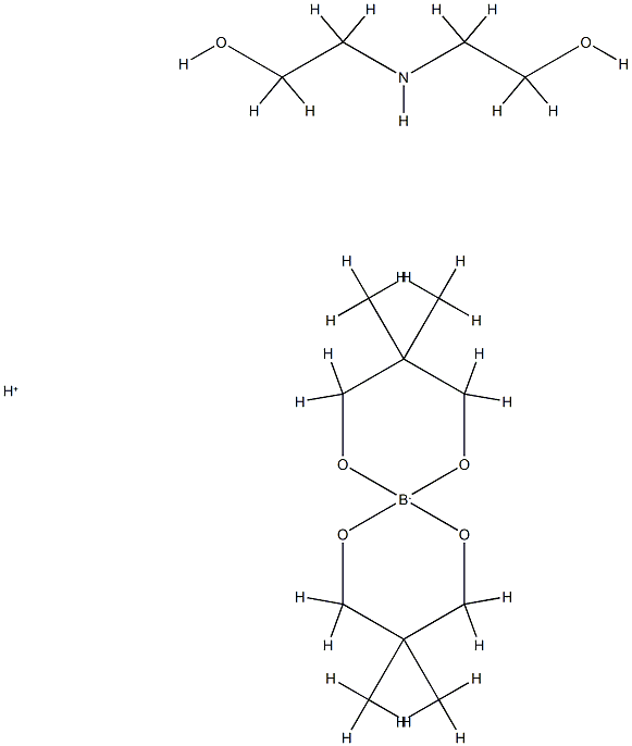 hydrogen bis[2,2-dimethylpropane-1,3-diolato(2-)-O,O']borate(1-), compound with 2,2'-iminodiethanol (1:1) Structure