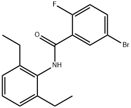 5-브로모-N-(2,6-디에틸페닐)-2-플루오로벤즈아미드 구조식 이미지