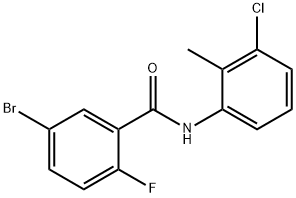 5-bromo-N-(3-chloro-2-methylphenyl)-2-fluorobenzamide Structure