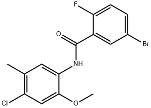 5-bromo-N-(4-chloro-2-methoxy-5-methylphenyl)-2-fluorobenzamide Structure