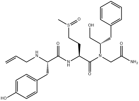 N-(2-Propenyl)-L-Tyr-4-(methylsulfinyl)-L-Abu-Gly-N-[(S)-1-hydroxymethyl-2-phenylethyl]-NH2 구조식 이미지