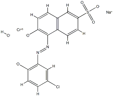 sodium 5-[(5-chloro-2-hydroxyphenyl)azo]-6-hydroxynaphthalene-2-sulphonato(3-)]hydroxychromate(1-) 구조식 이미지